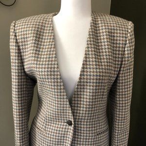 Classic Ashley Brook 2-piece Suit - Grey/Ivory Houndstooth